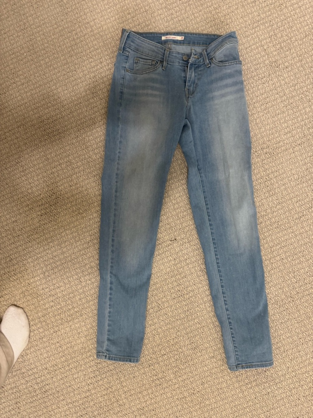Women's Light Blue Skinny Jeans — Stretch Slim Fit Denim